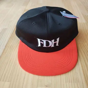 후쿠오카 다이에이 호크스 FDH 로고 야구 모자 블랙/오렌지 L 사이즈