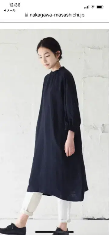 나카가와 마사시치 상점 린넨 거즈 원피스