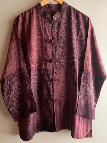 태국 몽족 민족 패턴 빈티지 차이나 셔츠 M~L