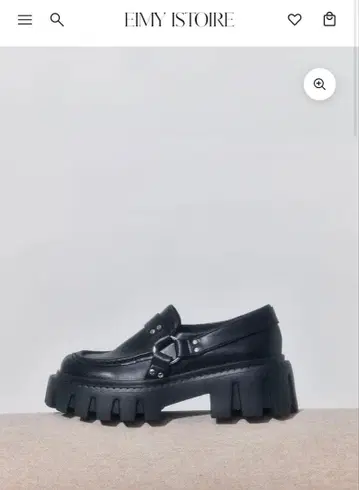 eimy istoire 바이커 디자인 로퍼 블랙 M