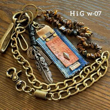 지갑 체인 남성용 빈티지 아메카지 바이커 스트릿 구제 의류