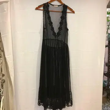 axes femme 블랙 레이스 롱 원피스