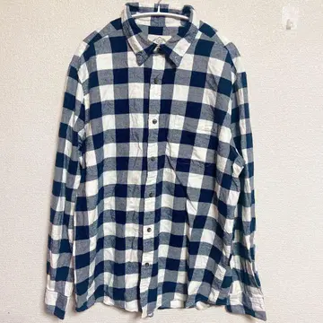 St John's Bay 체크 무늬 긴팔 셔츠 L 사이즈 플란넬 셔츠