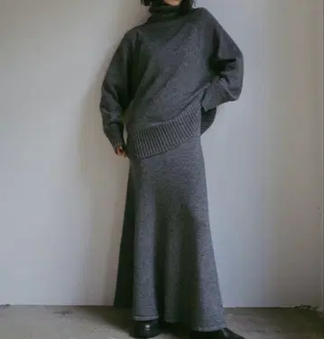 ETRE TOKYO 야크 플레어 니트 스커트 에트레 도쿄