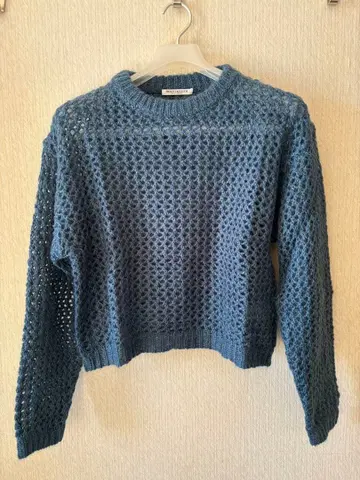 BEAUTY&YOUTH 레이스 블루 스웨터
