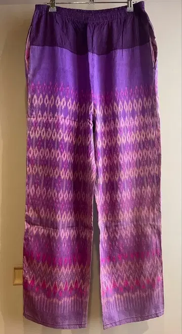 태국 몽족 민족 패턴 빈티지 이지 와이드 팬츠 M