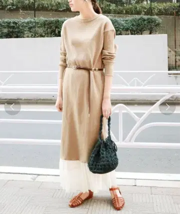 IENA SLOBE 밀리터리 플라이스 원피스