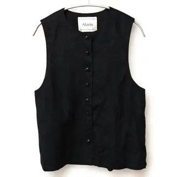 Alaris 블랙 슬리브리스 셔츠