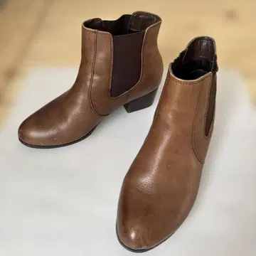 EDWIN 브라운 가죽 사이드 고어 부츠 L 사이즈