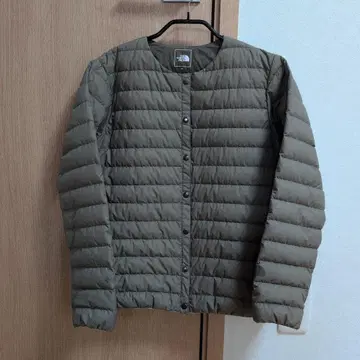 THE NORTH FACE 올리브 그린 M 다운 자켓