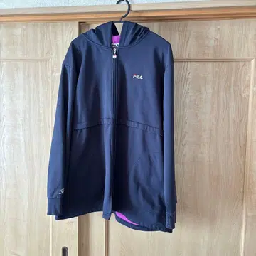 FILA 네이비 풀 집업 후드티 3L