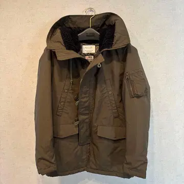 EDIFICE GLOMAX 후드 부착 다운 자켓 그린