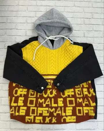 G936 데님 절개 니트 루즈 오버 사이즈 BUYMA 로고