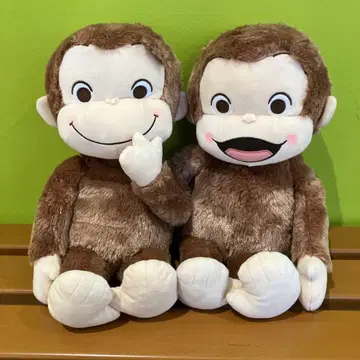 호기심 많은 조지 빨간 볼 L 봉제 인형 퓨어 아키라 Ver.