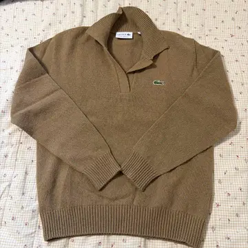 LACOSTE 브라운 긴팔 폴로 니트