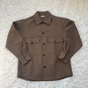 브라운 체크 캐주얼 자켓 S 사이즈