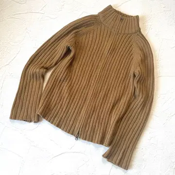 UNTITLED 드라이버 니트 이탈리아제 울 울 더블 지퍼