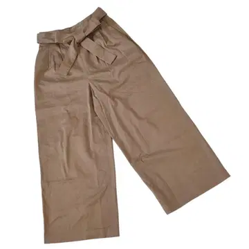 새상품급 Noble 노블 허리 리본 와이드 팬츠 카멜 34