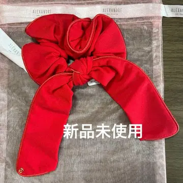 미사용 새상품 ALEXANDRE DE PARIS 레드 리본 헤어 액세서리