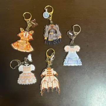 FRUITS ZIPPER 진세이 스즈카 의상 아크릴 키링 5개 세트