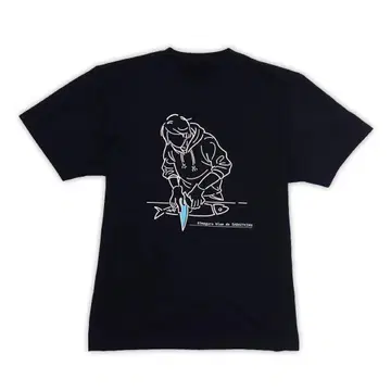 변덕스러운 블루 세 조각 T셔츠