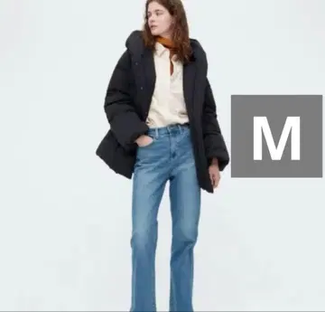 [ 새상품급 ] 유니클로 파우더 다운 숏코트 블랙 M