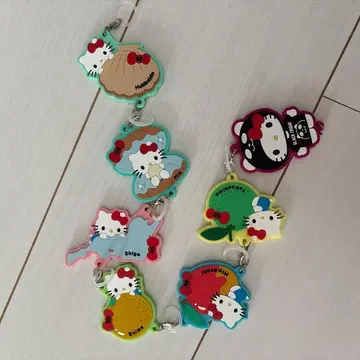 헬로키티 이온 캐릭터 지역 한정 러버 스트랩 7개 세트