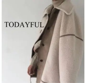 TODAYFUL 투데이풀 본딩 보아 코트 36 에크루