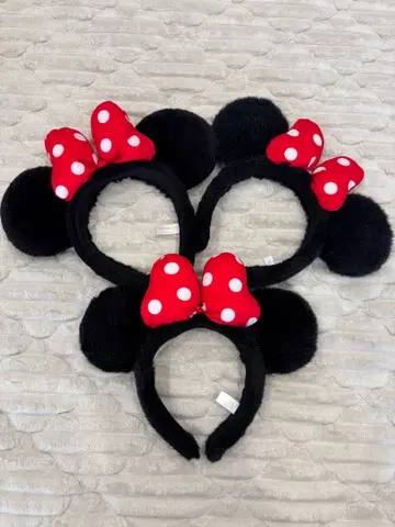 디즈니랜드 미니 마우스 귀 머리띠 3개 세트