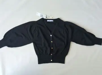 FENNEC 블랙 반팔 가디건