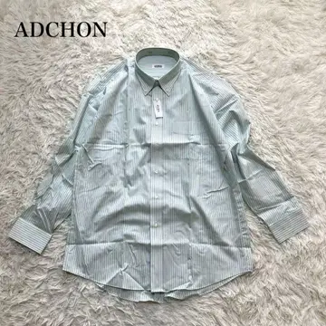 ADCHON 긴팔 셔츠 스트라이프 빅 사이즈 택 포함 비즈니스 돌려입기