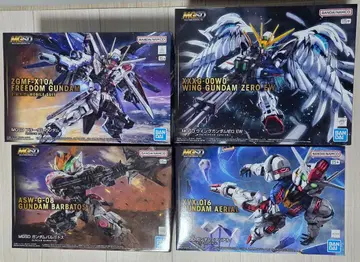 MGSD 건담 에어리얼 + 프리덤 + 발바토스 + 윙 제로