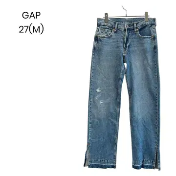 [ GAP ] 27(M) 갭 데님 팬츠 데미지 밑단 슬릿 a0946