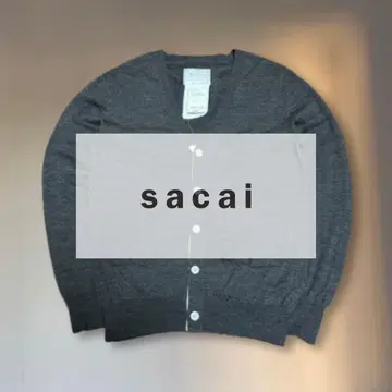 sacai 사카이 그레이 니트 가디건 울 가디건
