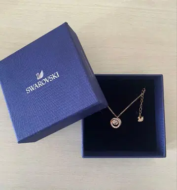 스와로브스키 핑크 골드 목걸이 새상품
