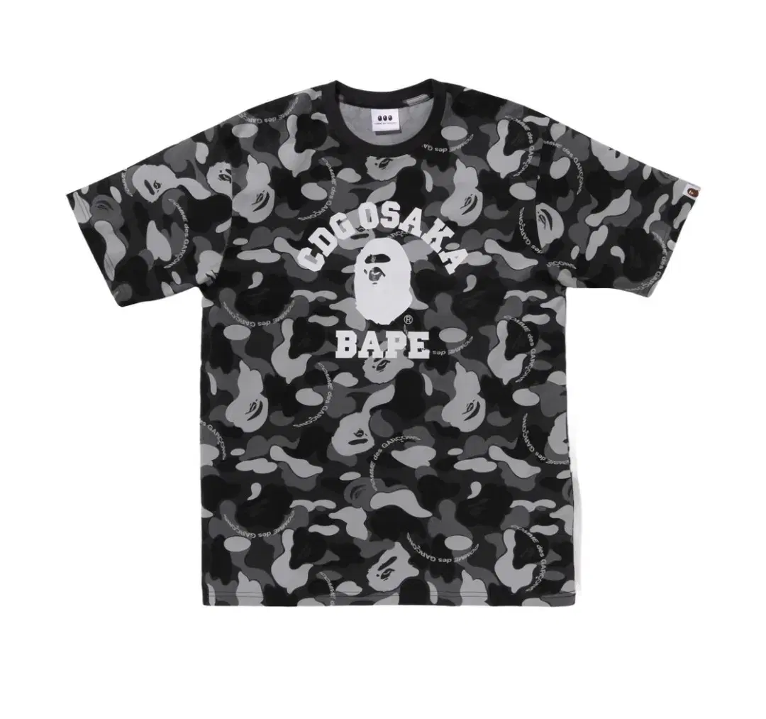 Bape x Comme des Garçons Osaka Camo College Tee Black