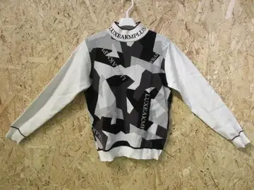 LUXEAKMPLUS 골프 카모 패턴 모크넥 니트 SIZE: S