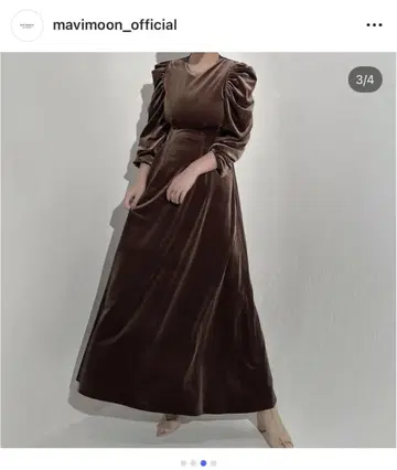 [1회 착용] mavimoon 벨로아 포멀 원피스