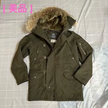 [ 새상품급 ] ALPHA x SHIPS 밀리터리 자켓 퍼 후드 M