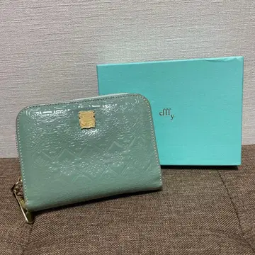 47 efffy 에피 민트 그린 이탈리아제 소가죽 이단 접이식 지갑