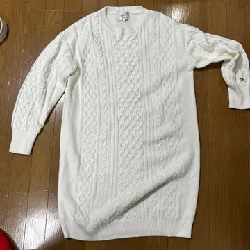 아놀드 파머 케이블 짜임 니트 원피스