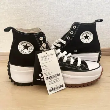 새상품 컨버스 통굽 하이컷 스니커즈 27cm 블랙