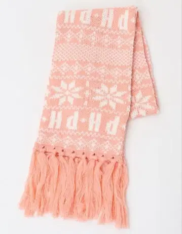 핑크하우스 미사용 새상품 PH 로고 노르딕 니트 머플러