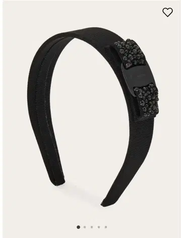 [ 새상품급 ] Ferragamo 페라가모 블랙 크리스탈 머리띠