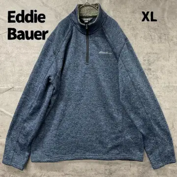 에디 바우어 하프 지퍼 상의 XL 니트 속기모 파랑 [ 7259 ]