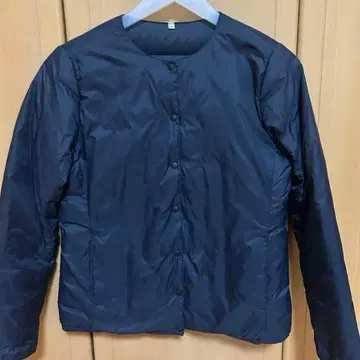 무인양품 경량 다운 노카라 자켓 다크 네이비 M