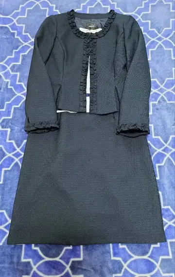 프릴 장식 세레모니 수트 네이비 L