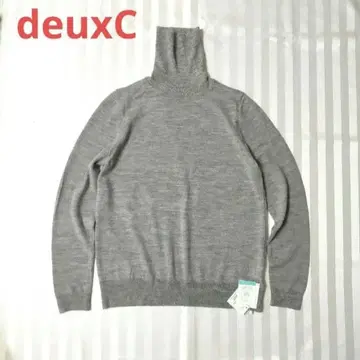 deuxC 메리노 터틀넥 스웨터 워셔블 M 얇은 소재 새상품