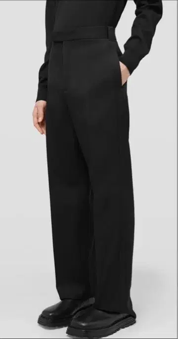 JIL SANDER 와이드 팬츠 44 블랙