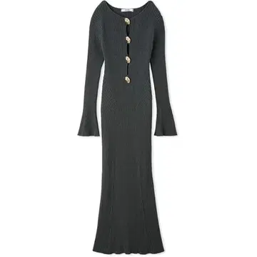 SNIDEL 디자인 프론트 버튼 니트 원피스 SWNO244122